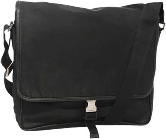 Prada Pre-owned Cross Body Bags, female, Black, Size: ONE SIZE Pre-owned Vintage Nylon Shoulder Bag