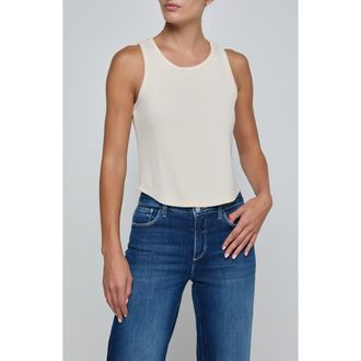 L'agence Cael Stretch Modal Tank in Ecru at Nordstrom, Size X-Large