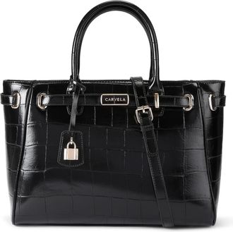 Carvela Womens Violet Belted Tote Bag - Black - One Size
