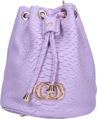 La Carrie Aussies Small Bucket Bag - Dames - Schoudertassen - Paars - ONE Size - Leer - Tassen
