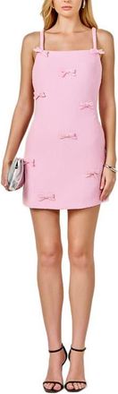endless rose Bow Embellished Minidress in Pink at Nordstrom, Size X-Small