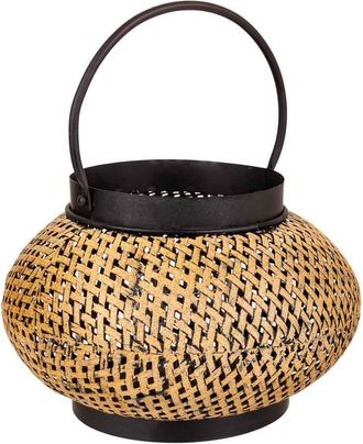 Wanderlust Deco Wanderlust Deco - Portavelas De Metal Dorado 32x32x19
