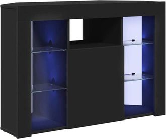 vidaXL Corner LED TV Cabinet Black 101 x 40 x 68 cm Engineered Wood vidaXL