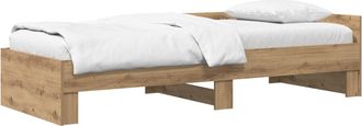 vidaXL Estructura De Cama Con Cabecero Roble Artisan 80 X 200 Cm Vidaxl