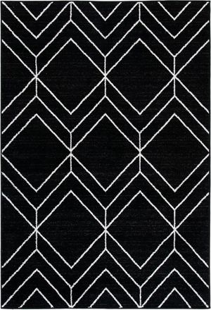 Safavieh Alfombra contempor&aacute;neo de polipropileno blanco y negro, 122 x 183 cm