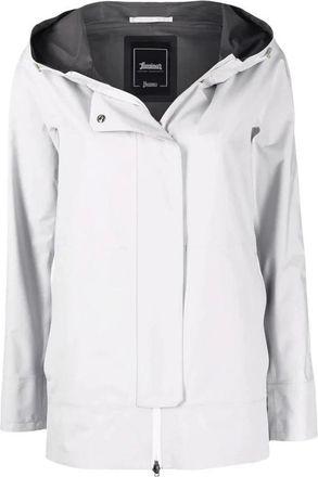 Herno Jassen, Dames, Wit, S, Polyester, Laminar Jacket