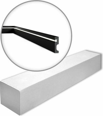 NMC Il11 Black-box Wallstyl Noel Marquet 1 Caja 13 Piezas Z&oacute;calo Luz Indirecta Dise&ntilde;o Moderno Negro 26 M - Nmc