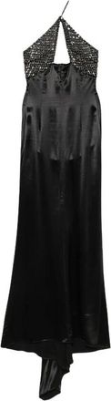 The Attico Halterneck Maxi Jurk - Dames - Jurken - Zwart - Maat: S Viscose