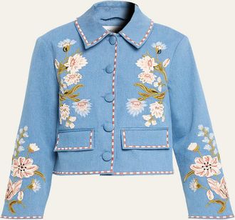Veronica Beard Vikaria Embroidered Jacket