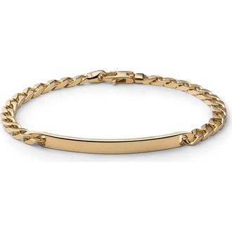 Miansai Mens ID Chain Bracelet in Gold Vermeil Polished at Nordstrom, Size Medium