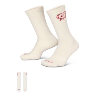Nike Dri-Fit Everyday Plus Mid Calf Socks 1 Pair Sail Team Crimson IH8626-133