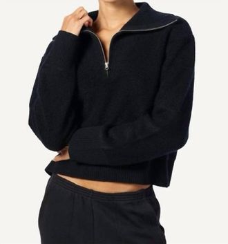 Sablyn Tinsley Half Zip Pullover Sweater In Black