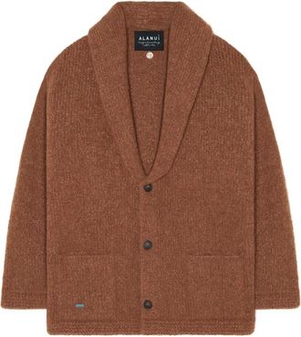 Alanui Cardigan con scollo a scialle e abbottonatura - Marrone