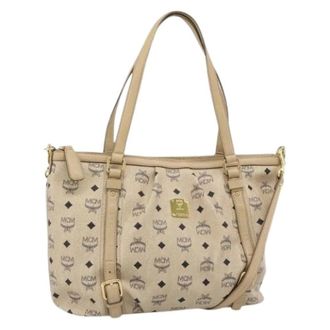 MCM Pre-owned Tote Bags, female, Beige, Size: ONE SIZE Pre-owned Tote Bag