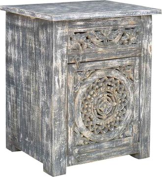 Wanderlust Deco Mesita De Madera Acabado Artesanal 60x40x70