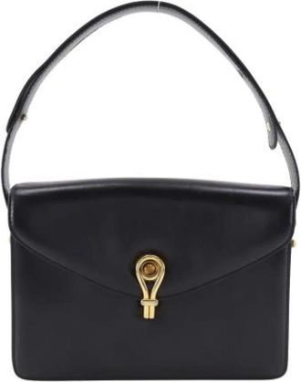 Gucci Pre-owned Schoudertas - Dames - Vintage Schoudertas - Zwart - ONE Size - Leer - Vintage