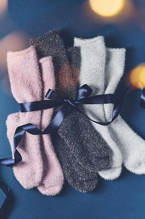 Bombas Sparkle Fuzzy Calf Socks