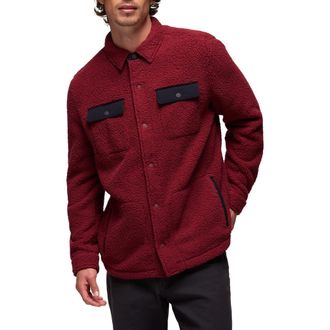 Prana Encinitas Fleece Shirt Jacket in Retrograde at Nordstrom, Size X-Large