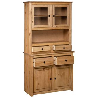 Berkfield Home Highboard 93x40.5x180 cm Solid Pine Panama Range in Brown