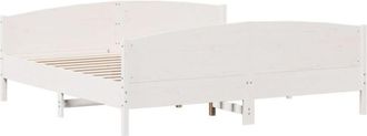vidaXL Vidaxl - Estructura De Cama Sin Colch&oacute;n Madera Maciza Blanca 200x200 Cm