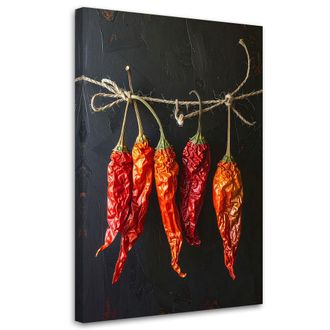 Feeby Cuadro Sobre Lienzo, Chiles Rojos Secos, 80x120