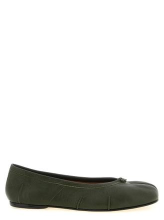 Maison Margiela Green Slip On Ballet Flats