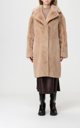 Stand Studio Fur Coat STAND STUDIO Woman color Beige