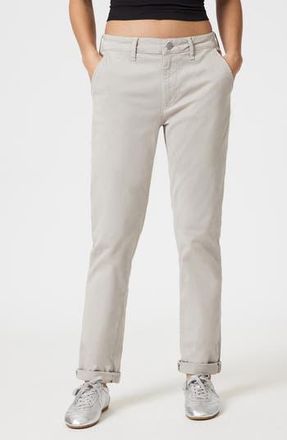 Mavi Kathleen Slim Straight Leg Stretch Chinos in Mercury Casual Twill at Nordstrom Rack, Size 25 X 28