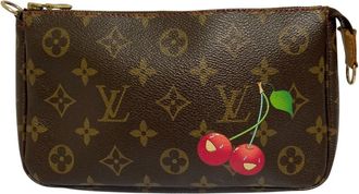 Louis Vuitton Brown Monogram Cherry Monogram Pochette Pouch (Pre-Owned)