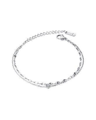 Jean Claude Stainless Steel Cz Bracelet