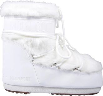 Moon Boot Icon Low Faux Fur Boot - Dames - Winterlaarzen - Wit - 39 EU - Leer - Schoenen