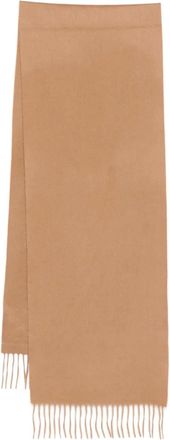 Begg x Co fringed plain scarf - Beige