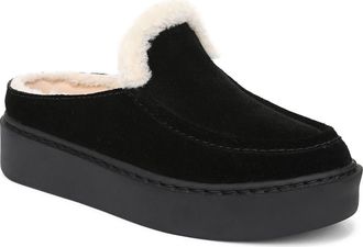 Favorite Daughter Sunny Genuine Shearling Lined Platform Clog in Black at Nordstrom, Size 5.5