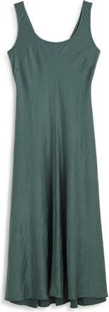 Madewell Scoop Neck Satin Maxi Tank Dress in Botanical Green at Nordstrom Rack, Size 16