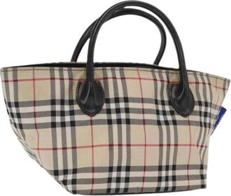 Burberry Pre-owned Mini Bags, female, Beige, Size: ONE SIZE Pre-owned Nylon Mini Bag