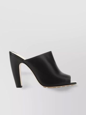 Bottega Veneta leather peep-toe mules