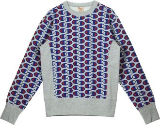 Champion Sweatshirt met ronde hals - Heren - Sweatshirts - Grijs - S - Katoen - Hoodies & sweatvesten