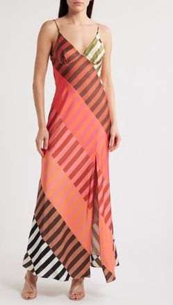 Hutch Emaline Satin Maxi Slipdress in Multi at Nordstrom Rack, Size Medium