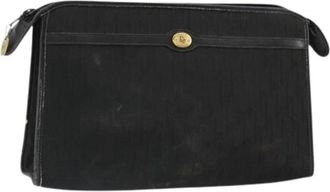 Dior Pre-owned Trotter Canvas Clutch - Dames - Vintage Clutch - Zwart - ONE Size - Leer - Vintage