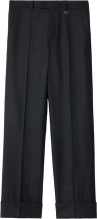 Burberry Broek met omgeslagen pijpen - Zwart