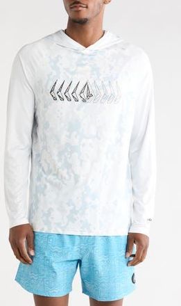 Volcom Expanse Hooded Long Sleeve T-Shirt in White Combo at Nordstrom Rack, Size Xx-Large