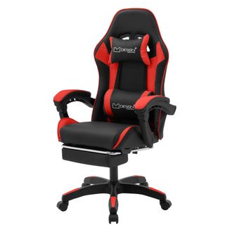 ML Design Silla gaming ergon&oacute;mica rojo con reposap&iacute;es coj&iacute;n lumbar reposacabeza