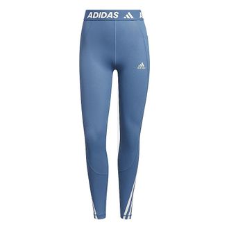 adidas (WMNS) adidas Techfit 3-Stripes Long Gym Tights Blue HD4493