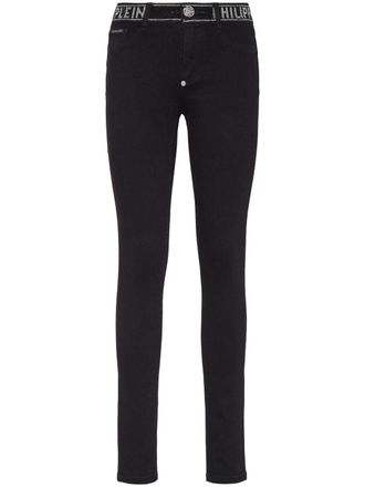 Philipp Plein Leggings denim Strass - Nero