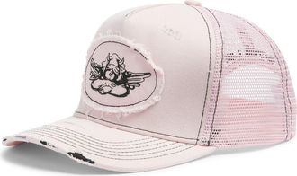 Boys Lie Miss Mayhem Distressed Trucker Hat in Pale Pink at Nordstrom