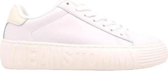 Tommy Hilfiger New Cupsole - Dames - Sneakers - Beige - 36 EU - Leer - Schoenen
