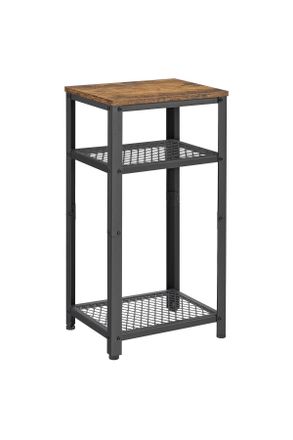 Boxxx Beistelltisch, Braun, Schwarz, Metall, Holzwerkstoff, Vintage, rechteckig, eckig, 30x75x40 cm, offenes Fach, einfacher Aufbau, Wohnzimmer, Wohnzimmert