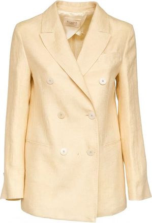 Montedoro Red Blazers, female, Yellow, Size: 2XS Double-breasted Blazer