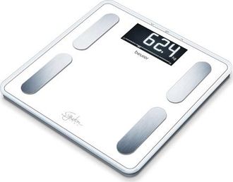Beurer B&aacute;scula De Diagn&oacute;stico Signature Line Bf 400 Blanca, An&aacute;lisis Corporal Preciso Para Hasta 10 Personas, Con Pantalla Lcd Inversa Extra Grande, Capacida