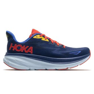 Hoka One One Hoka Clifton 9 Wide Textile Mens Low Top Trainers - Bellwether Blue Dazzling Blue - Size:UK 7.5